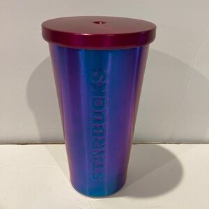 2014 Starbucks Metal Iridescent 16oz Tumbler